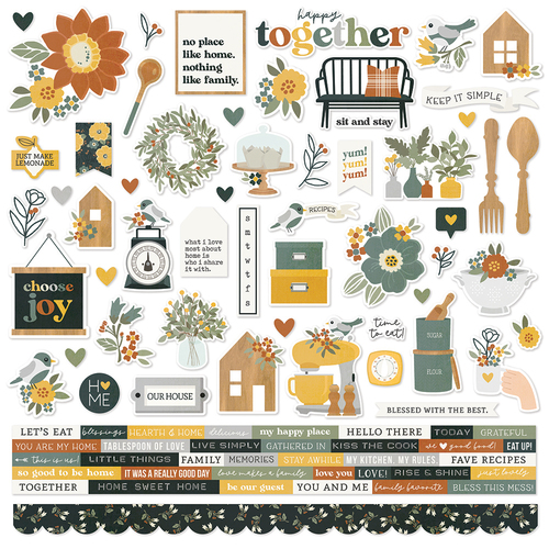 Simple Stories Hearth & Home Combo Cardstock Stickers