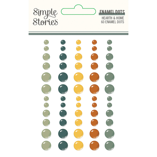 Simple Stories Hearth & Home Adhesive Enamel Dots Embellishments