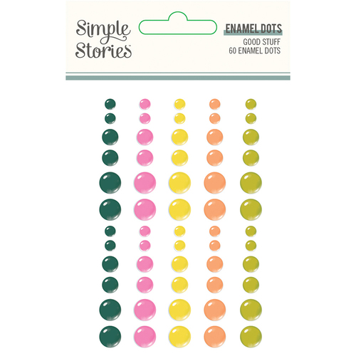 Simple Stories Good Stuff Enamel Dots Embellishments