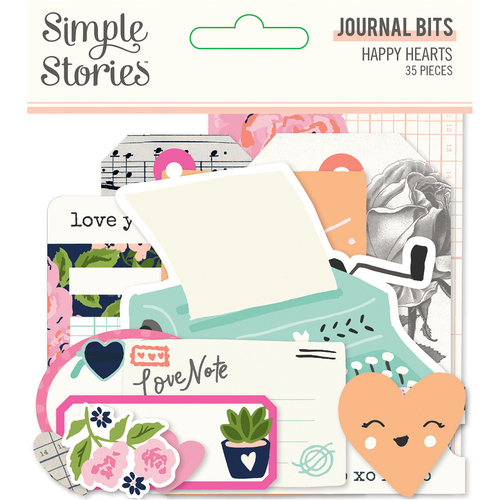 Simple Stories Happy Hearts Journal Bits & Pieces Die-Cuts