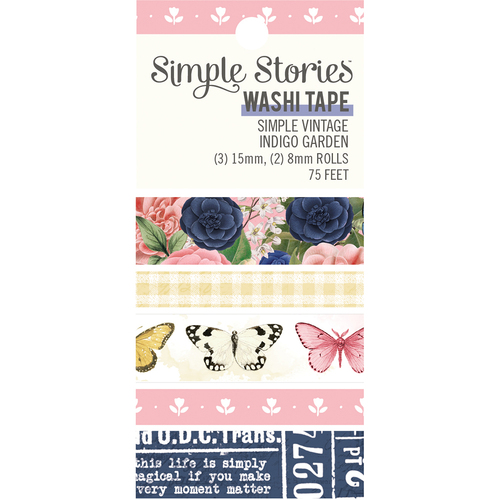 Simple Stories Simple Vintage Indigo Garden Washi Tape