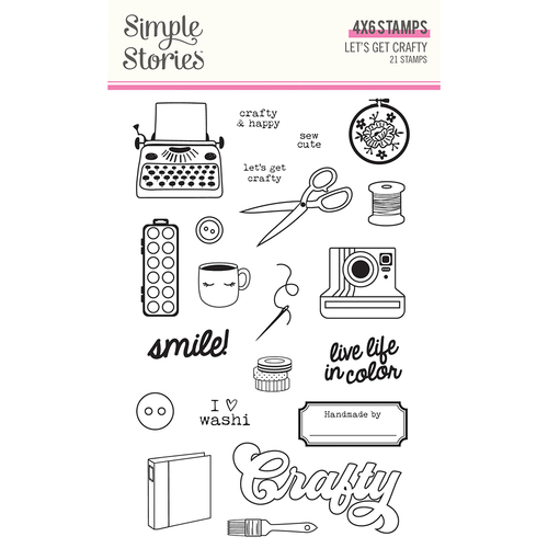 Simple Stories Let's Get Crafty Stamp