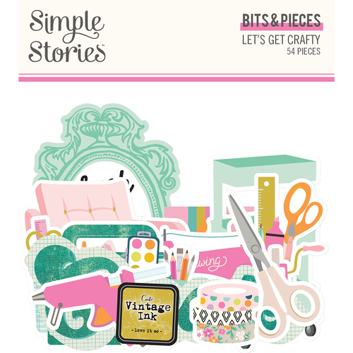 Simple Stories Let's Get Crafty Bits & Pieces Die-Cuts