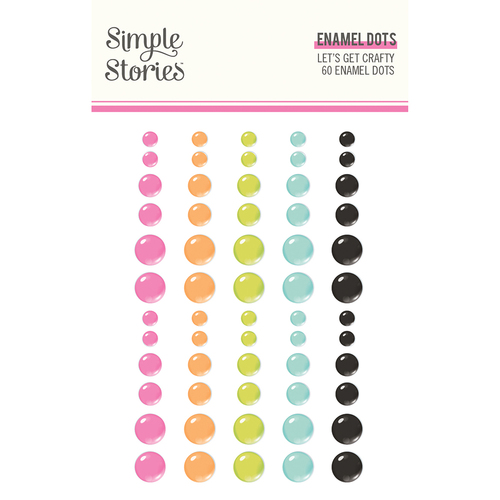 Simple Stories Let's Get Crafty Adhesive Enamel Dots