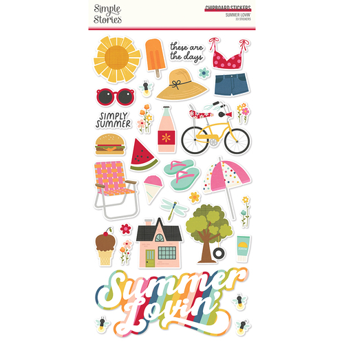 Simple Stories Summer Lovin' Chipboard Stickers