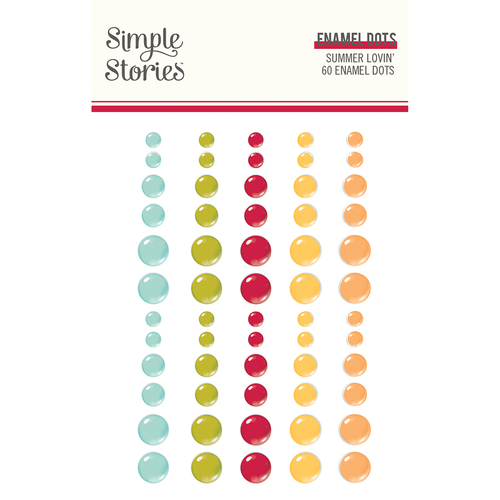 Simple Stories Summer Lovin' Adhesive Enamel Dots