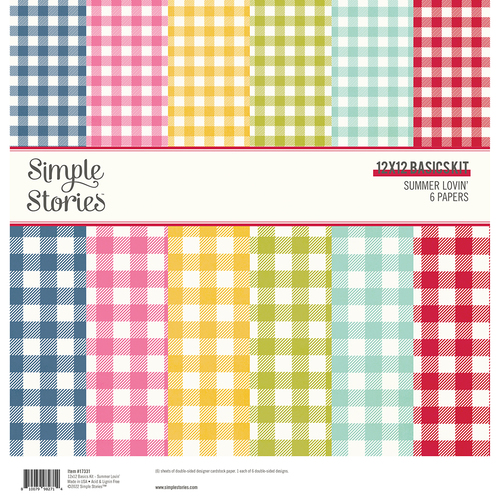 Simple Stories Summer Lovin' Basics Cardstock Kit