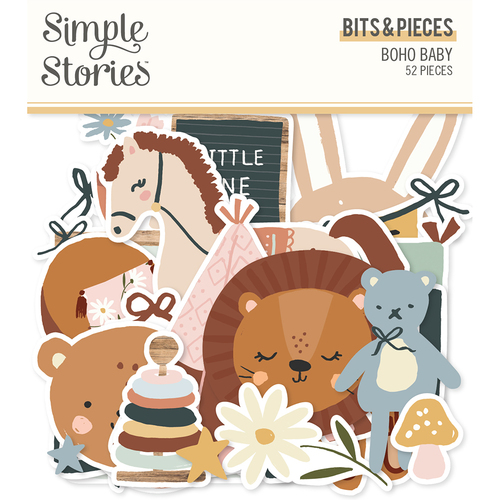 Simple Stories Boho Baby Bits & Pieces Die-Cuts 