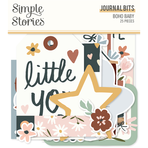 Simple Stories Boho Baby Journal Bits & Pieces Die-Cuts