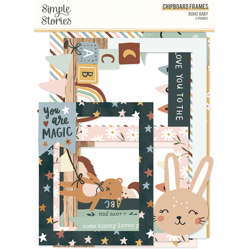 Simple Stories Boho Baby Chipboard Frames
