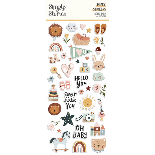 Simple Stories Boho Baby Puffy Stickers