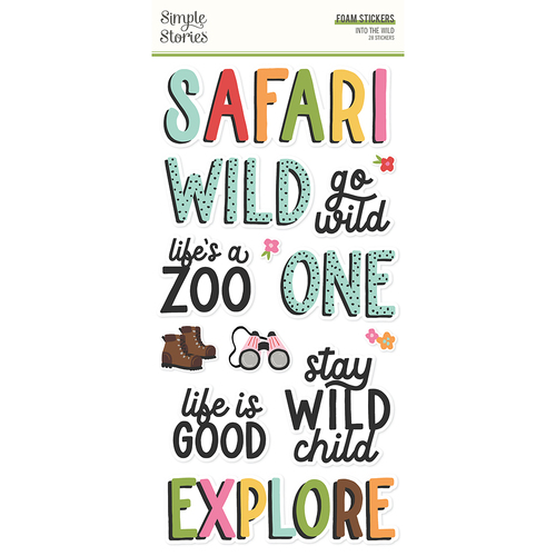 Simple Stories Into the Wild Foam Stickers