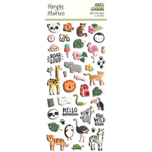 Simple Stories Into the Wild Puffy Stickers