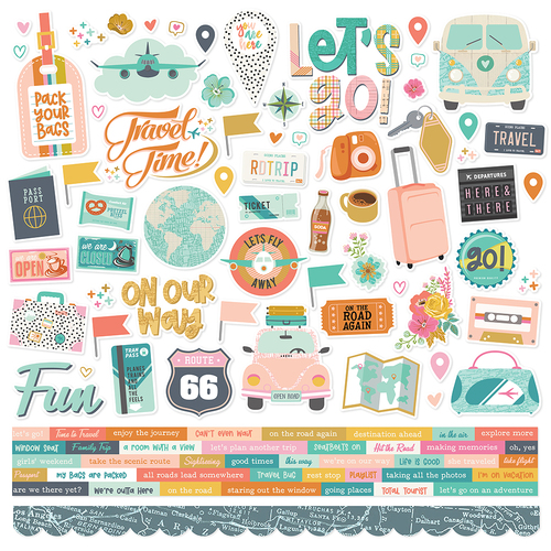 Simple Stories Let's Go Cardstock Sticker