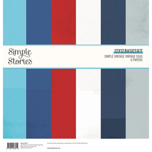 Simple Stories Simple Vintage Vintage Seas 12x12 Basics Kit