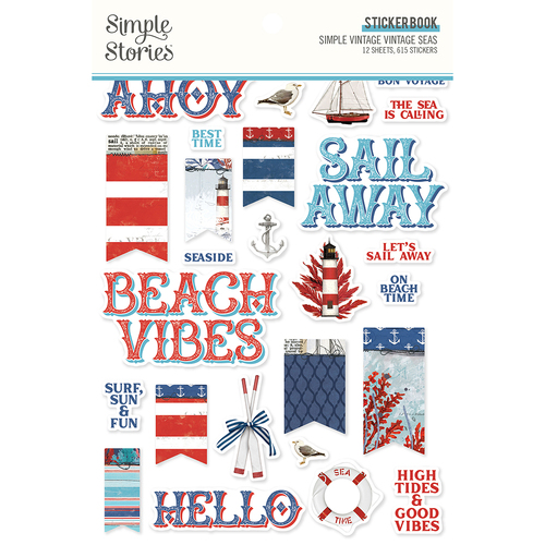 Simple Stories Simple Vintage Vintage Seas Sticker Book