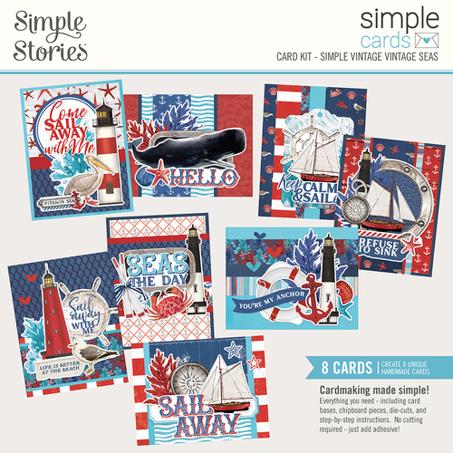 Simple Stories Simple Vintage Vintage Seas Simple Cards Card Kit