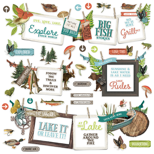 Simple Stories Simple Vintage Lakeside Banner Sticker