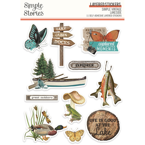 Simple Stories Simple Vintage Lakeside Layered Stickers