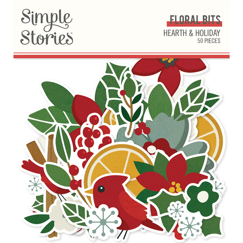 Simple Stories Hearth & Holiday Floral Bits & Pieces