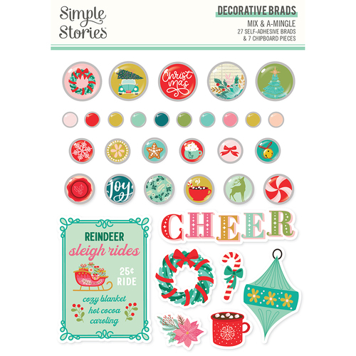 Simple Stories Mix & A-Mingle Decorative Brads