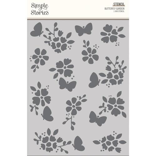 Simple Stories The Simple Life Butterfly Garden Stencil