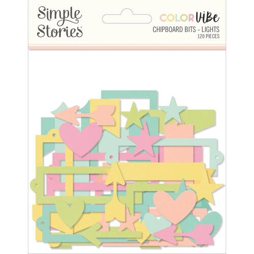 Simple Stories Color Vibe Lights Chipboard Bits