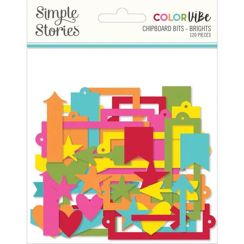 Simple Stories Color Vibe Brights Chipboard Bits
