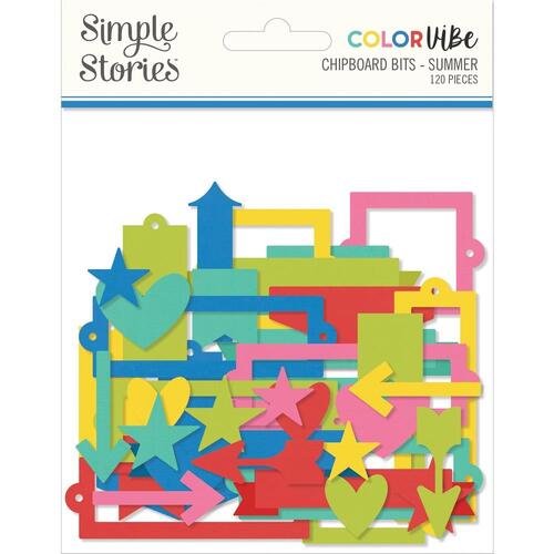 Simple Stories Color Vibe Summer Chipboard Bits