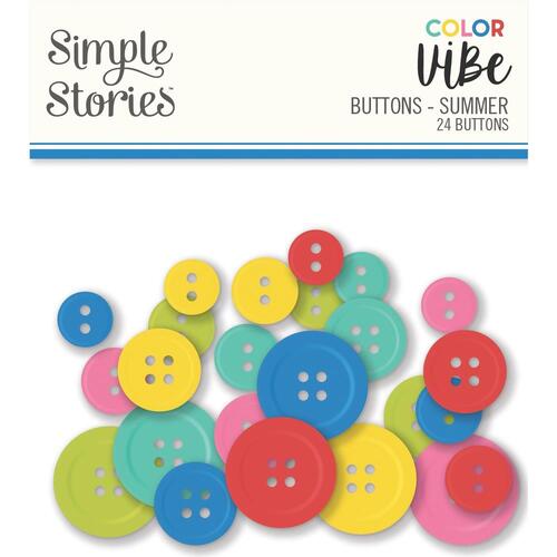 Simple Stories Color Vibe Summer Buttons