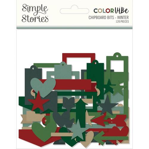 Simple Stories Color Vibe Winter Chipboard Bits