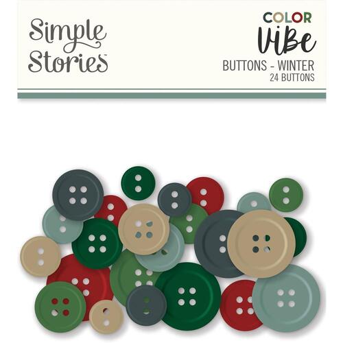 Simple Stories Color Vibe Winter Buttons