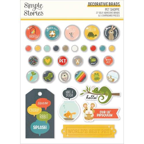 Simple Stories Pet Shoppe Decorative Brads