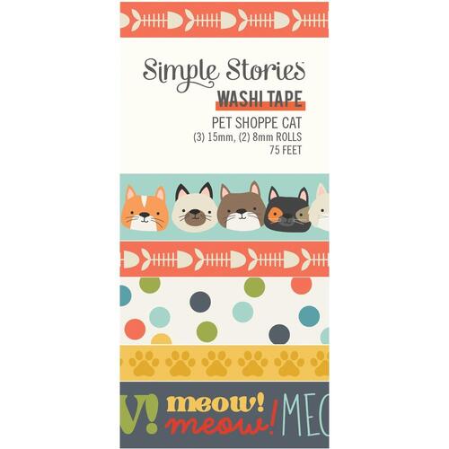 Simple Stories Pet Shoppe Cat Washi Tape