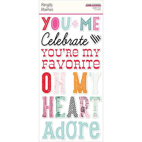 Simple Stories Heart Eyes Foam Stickers