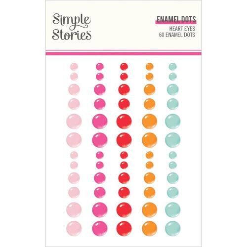 Simple Stories Heart Eyes Enamel Dots