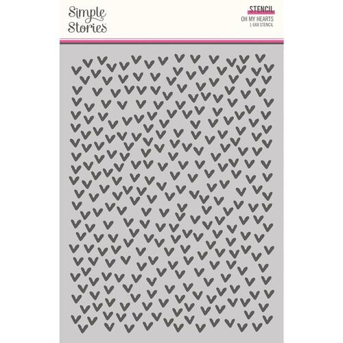 Simple Stories Heart Eyes My Hearts Stencil
