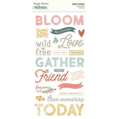 Simple Stories Wildflower Foam Stickers