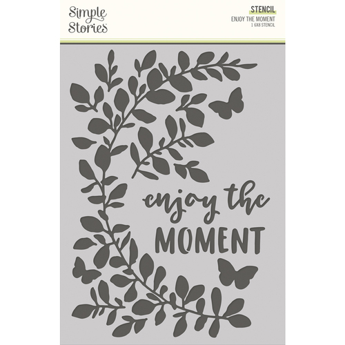 Simple Stories Simple Vintage Life in Bloom Enjoy the Moment 6x8 Stencil