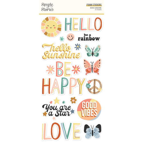 Simple Stories Boho Sunshine Foam Stickers