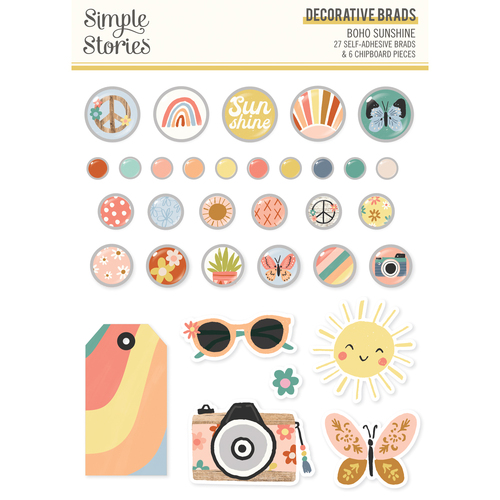 Simple Stories Boho Sunshine Decorative Brads