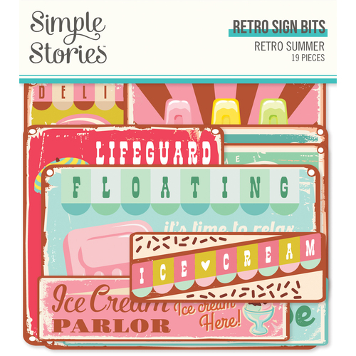 Simple Stories Retro Summer Retro Sign Bits & Pieces