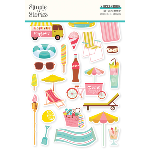 Simple Stories Retro Summer Sticker Book