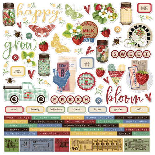 Simple Stories Simple Vintage Berry Fields Stickers
