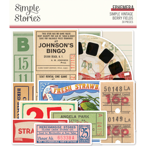 Simple Stories Simple Vintage Berry Fields Ephemera