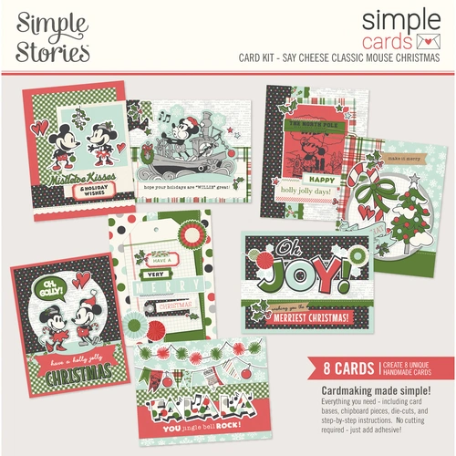 Simple Stories Say Cheese Classic Mouse Christmas - Simple Cards Card Kit 