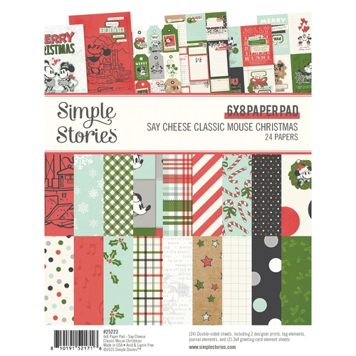 Simple Stories Say Cheese Classic Mouse Christmas - 6x8 Pad