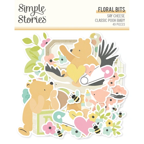 Simple Stories Say Cheese Classic Pooh Baby Floral Bits & Pieces