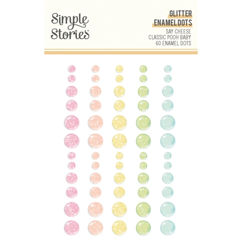 Simple Stories Say Cheese Classic Pooh Baby Glitter Enamel Dots