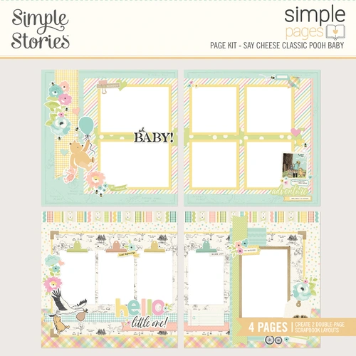 Simple Stories Say Cheese Classic Pooh Baby Simple Pages Page Kit 